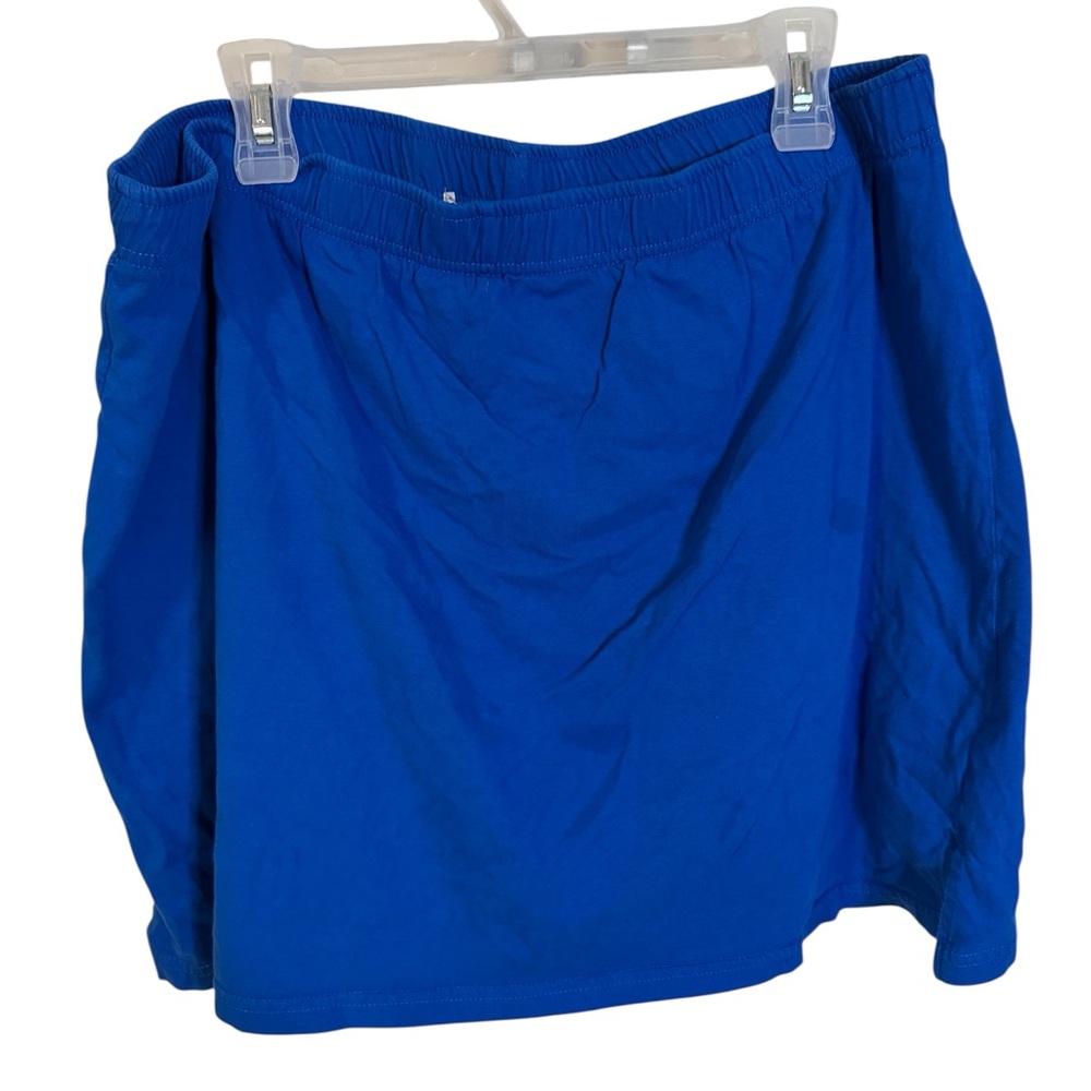 Vibrant Blue Athletic Skort with Elastic Waistband